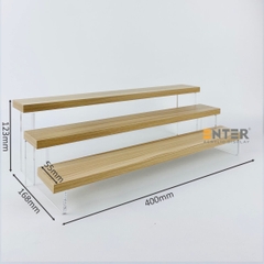 Kệ trưng bày Enter TB314 3 tầng 400x168x123mm, Kệ bậc thang để bàn, Kệ trưng bày nước hoa, mô hình