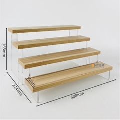 Kệ trưng bày Enter TB413 4 tầng 300x224x163mm, Kệ bậc thang để bàn, Kệ trưng bày nước hoa, mô hình