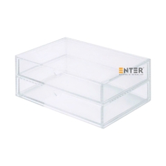 Kệ trưng bày mica Enter TB702 175x130x95mm 2 ngăn cửa kéo, hộc kéo, hộp trang sức