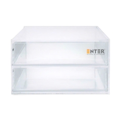 Kệ trưng bày mica Enter TB703 255x170x95mm 2 ngăn cửa kéo, hộc kéo, hộp trang sức
