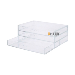 Kệ trưng bày mica Enter TB704 175x130x100mm 3 ngăn cửa kéo, hộc kéo, hộp trang sức