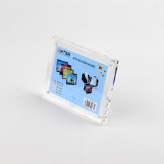 Khung hình mica cao cấp Enter FR02 100x150mm mica 5mmx2, Khung ảnh để bàn chân inox, Khung bằng khen (10)