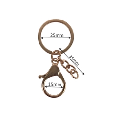 Móc khóa CC MK004-D đôi có dây Φ30mm vàng [4,50] (500)