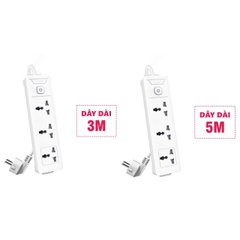 Ổ cắm điện Deli 3 lỗ