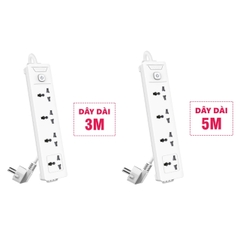 Ổ cắm điện Deli 4 lỗ