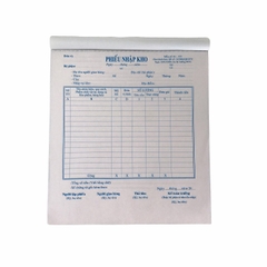 Phiếu nhập kho NY 20x25cm 3 liên 50 bộ không đế A4 (5/40)