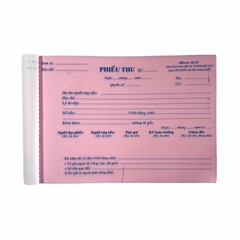 Phiếu thu NY 13x20cm 2 liên 50 bộ (10/100)