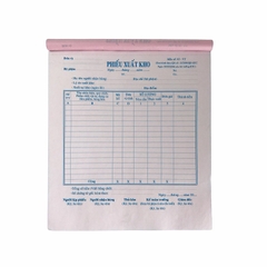 Phiếu xuất kho NY 20x25cm 2 liên 50 bộ A4 (5,10/50)