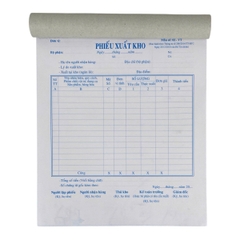 Phiếu xuất kho NY 20x25cm 3 liên 50 bộ không đế A4 (5/40)