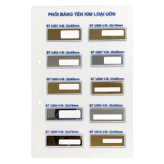 Phôi thẻ tên inox uốn U001 / U002 / U003 65x22mm không nội dung (10,50)
