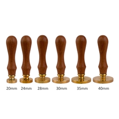 Phôi đồng Φ20mm / Φ24mm/Φ28mm / Φ30mm / Φ35mm /Φ40mm cán gỗ, dấu cán đồng, dấu chấm mực