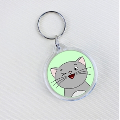 Phôi móc khóa mica MK043 Φ38mm [50] (100)