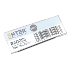 Phôi thẻ tên mica / bảng tên mica Enter BT042 / BT043 gắn nam châm N010 (10,50)