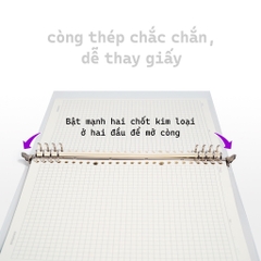 Sổ còng sắt FT 21.5x27.5cm 120 trang 100gsm B5 (25)