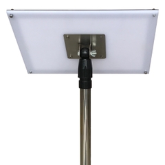 Standee trụ inox khung mica A4