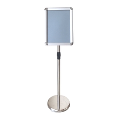 Standee trụ inox khung nhôm A4