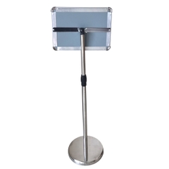 Standee trụ inox khung nhôm A4