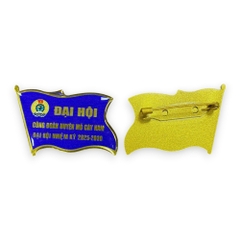 Huy hiệu cài áo đồng / inox hàn kim 004E, Huy hiệu lá cờ, Huy hiệu đại biểu, Huy hiệu đại hội, Cài áo cờ Đảng