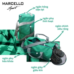 Túi xách thể thao du lịch / tập gym size lớn MARCELLO T101 có ngăn đựng giày, quai xách 2 chiều