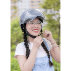 Mũ bảo hiểm 1/2 đầu EGO E-23 có kính vòng đầu lớn - MBH nửa đầu thoáng khí, an toàn, có núm điều chỉnh size