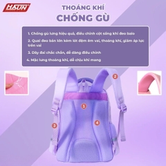 Balo chống gù dành cho bé gái học sinh tiểu học HASUN HS 2547