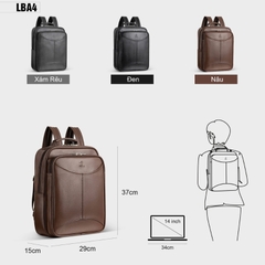 [CHÍNH HÃNG] Balo da laptop 14 inch PETLA LBA4 công sở thanh lịch - Nhiều ngăn, đứng form, chống thấm, không bong tróc
