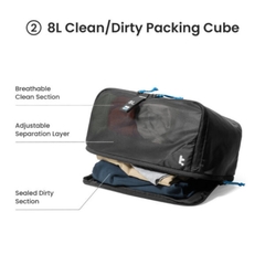 Bộ 3 túi sắp xếp hành lý TOMTOC Packing Cube Light T02 - Kháng nước, khử mùi, phân loại quần áo, phụ kiện