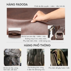 Túi du lịch da FADODA FTR2 - Thanh lịch, nhiều ngăn, chống thấm, chống bong tróc, đứng form cho nam nữ
