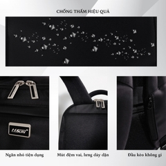 Balo laptop 15.6 inch HASUN 2652 - Mở 180 độ, có ngăn laptop riêng, ngăn nới rộng, đai gài vali, chống thấm