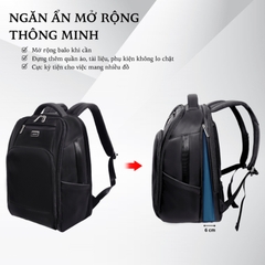 Balo laptop 15.6 inch HASUN 2652 - Mở 180 độ, có ngăn laptop riêng, ngăn nới rộng, đai gài vali, chống thấm