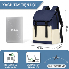 Balo laptop 15.6 inch BB17 - Chống thấm tối ưu, nhỏ gọn, nhiều ngăn, đệm êm thoáng, phong cách hiện đại
