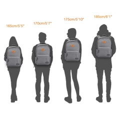 Balo TOMTOC (USA) Unisex travel laptop 13″14″ GRAY A71-E01G01 - BH Cao Cấp