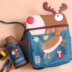 Balo Chống Gù Lớp 1-3 BEDDYBEAR Cute Bag Họa Tiết Tuần Lộc Cho Bé YE-TUANLOC