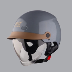 Mũ bảo hiểm 1/2 đầu kính âm GXT GX03 vòng đầu lớn - MBH nửa đầu giấu kính cứng cáp, unisex, lòng nón sâu