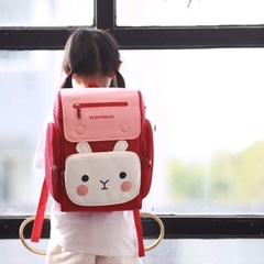 Balo Chống Gù BEDDYBEAR Cho Bé Gái Tiểu Học Thỏ Pipi Màu Đỏ XS-DO
