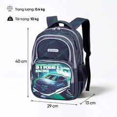 Balo chống gù siêu nhẹ STARGO Lolly / Wiggy bé trai học sinh tiểu học lớp 3 4 5 - Đứng form, cài trợ lực