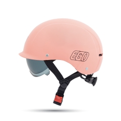 Mũ bảo hiểm 1/2 đầu EGO E-20 kính âm chống chói - MBH nửa đầu có khe thông gió, núm vặn điều chỉnh size