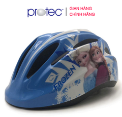 Mũ bảo hiểm xe đạp trẻ em siêu nhẹ PROTEC Smile dành cho bé gái 3 - 10 tuổi - Có đèn báo hiệu, thoáng khí, an toàn