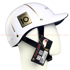 Mũ bảo hiểm lưỡi trai 1/2 đầu NAPOLI N688 - MBH kết nửa đầu 6 múi chuẩn an toàn, nhẹ thoáng, che nắng mưa