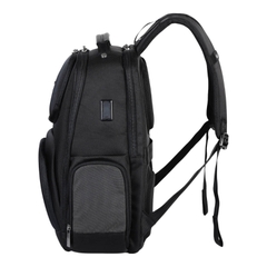 Balo doanh nhân laptop 15.6 inch SAKOS Impona mở rộng 90 độ có cổng sạc USB, tag tên, đai gài cần kéo vali