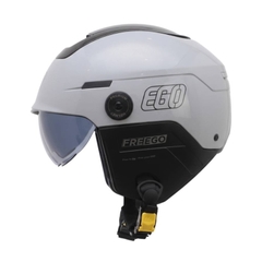 Mũ bảo hiểm 1/2 đầu kính âm EGO E-24 có ốp tai, lót tháo rời - MBH nửa đầu kính đôi hở đuôi, núm chỉnh size