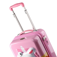 Vali Kéo Nhựa Trẻ Em Bé Gái MCN (BEDDYBEAR) In Hình Dập Nổi 3D Kỳ Lân Unicorn Size Xách Tay 17 inch