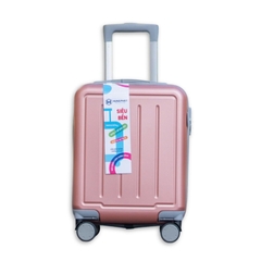 Vali kéo nhựa size xách tay cabin 16 inch HÙNG PHÁT UZO 240 / 222 có khay để ly, nhỏ gọn, thanh lịch, pastel