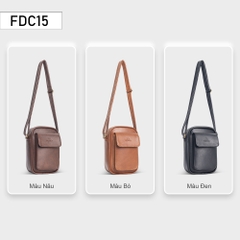 Túi đeo chéo da unisex mini FADODA FDC15 - Đựng phụ kiện nhỏ gọn, thời trang, chống thấm nước