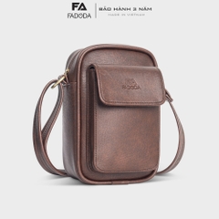 Túi đeo chéo da unisex mini FADODA FDC15 - Đựng phụ kiện nhỏ gọn, thời trang, chống thấm nước