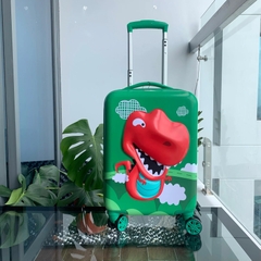 Vali Kéo Nhựa Trẻ Em MCN (BEDDYBEAR) In Hình Dập Nổi 3D Khủng Long Size Xách Tay 17 inch