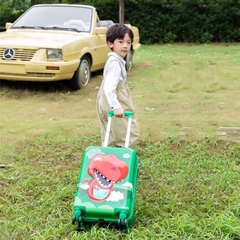 Vali Kéo Nhựa Trẻ Em MCN (BEDDYBEAR) In Hình Dập Nổi 3D Khủng Long Size Xách Tay 17 inch