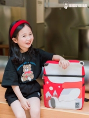 Balo Tiểu Học Chống Gù BEDDYBEAR Cute Bag Họa Tiết Gấu Bắc Cực Cho Bé YE-GAU