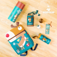 Balo Chống Gù Lớp 1-3 BEDDYBEAR Cute Bag Họa Tiết Tuần Lộc Cho Bé YE-TUANLOC