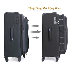 Vali kéo vải LUGBRO Air Pro Max 2.9 kg 24 inch siêu nhẹ có thể nới rộng 6cm, dây kéo chống thủng, khóa TSA
